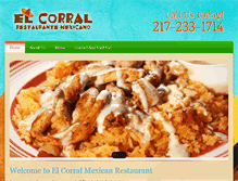 Tablet Screenshot of elcorralmexicanrestaurant.net